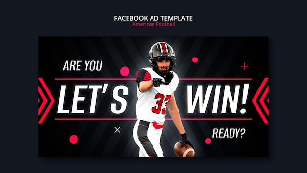 Free PSD american football template design