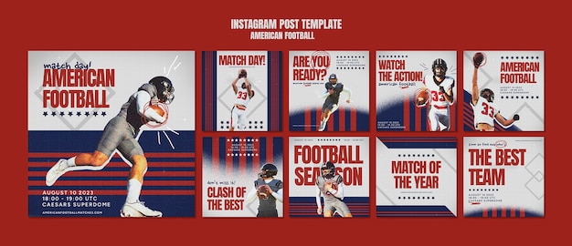 PSD gratuito americano template design di calcio