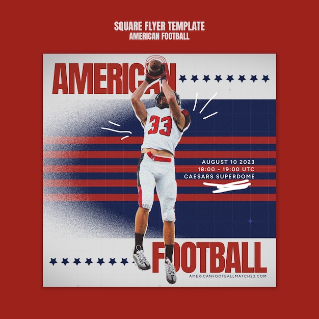 American football template design