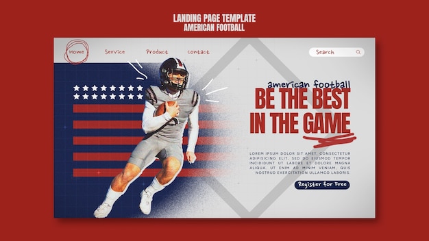 Free PSD american football template design