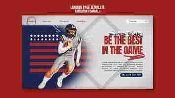 Free PSD american football template design