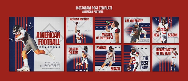 PSD gratuito americano template design di calcio