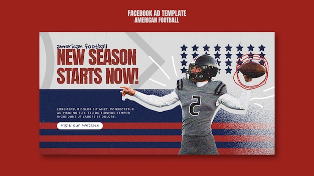 American football template design