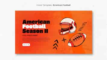 Free PSD american football youtube cover template