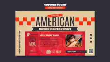 Free PSD american pizza restaurant template design