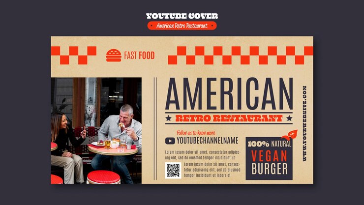 Free PSD american pizza restaurant template design