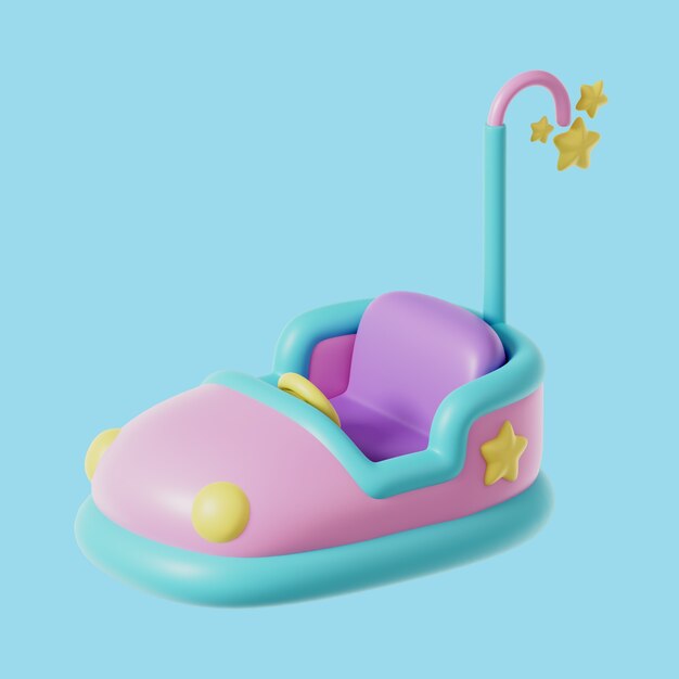Amusement park bumper car icon