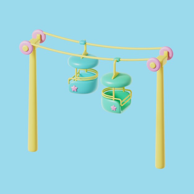 Amusement park fun ride icon