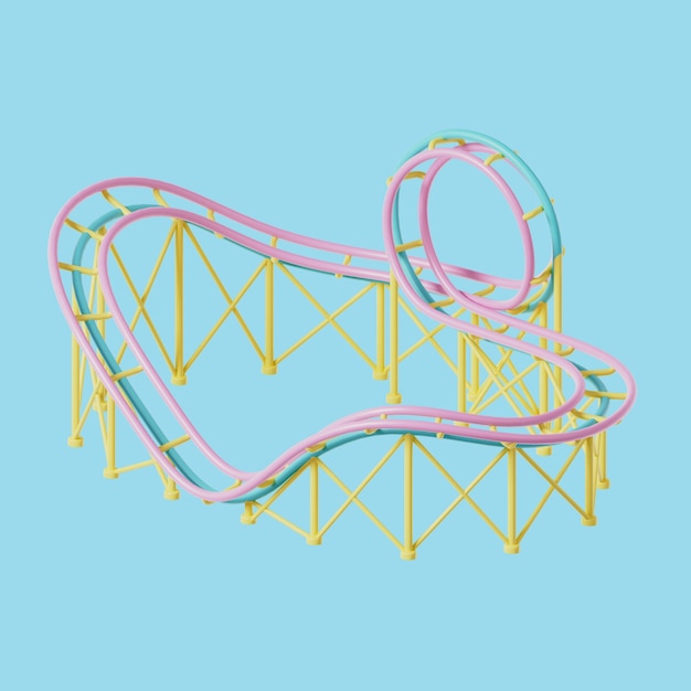 Free PSD amusement park roller coaster icon