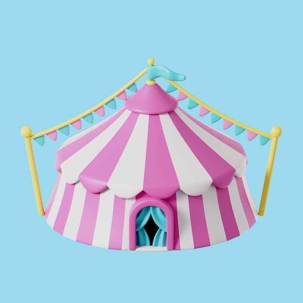 Free PSD amusement park  tent icon