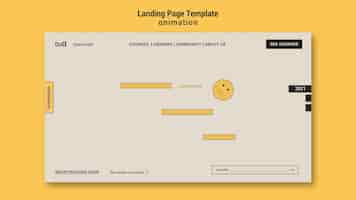 Free PSD animation landing page template
