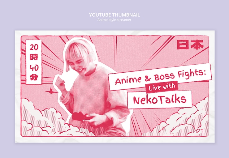 Free PSD anime & boss fights: live with nekotalks - youtube thumbnail