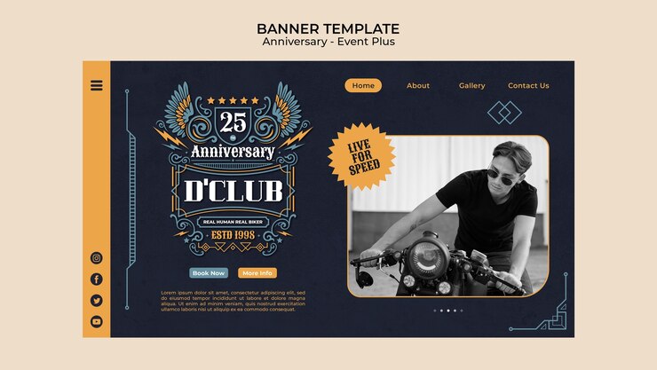 मुफ़्त PSD anniversary celebration banner template