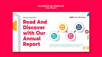 Free PSD annual report  template design