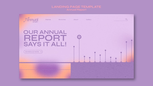 Free PSD annual report template design