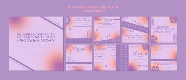 Free PSD annual report template design