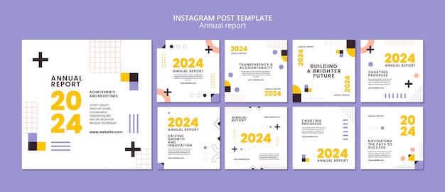 Free PSD annual report template design