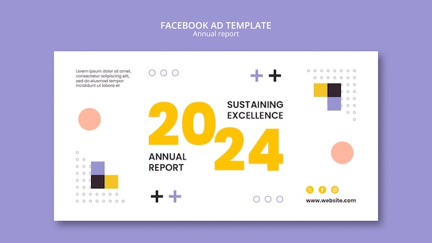 Free PSD annual report template design