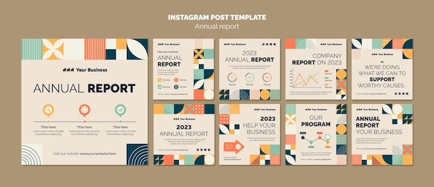 Annual report template design