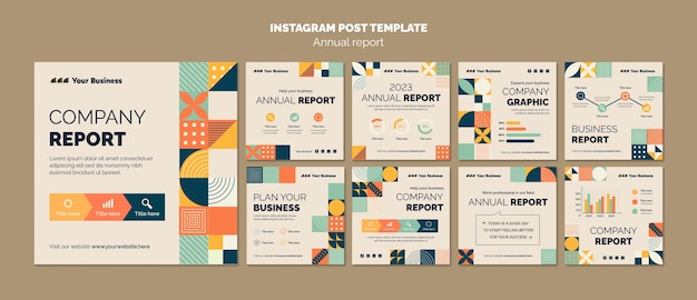 Annual report template design