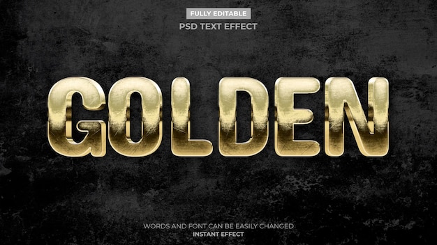 Download Free Antique Gold Text Effect PSD Template