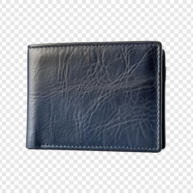 Free PSD antique navy wallet isolated on transparent background