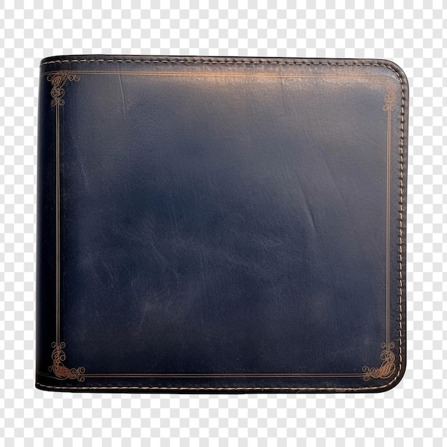 Free PSD antique navy wallet isolated on transparent background