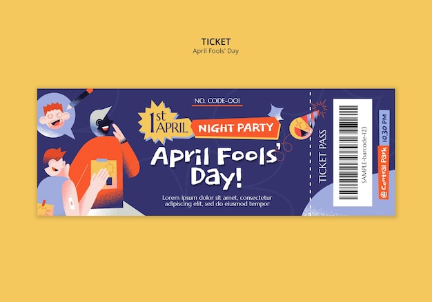 Free PSD april fool's day  template design