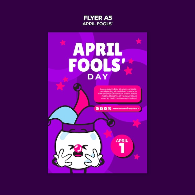 4月の愚か者の日のテンプレートデザイン