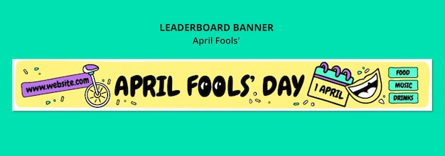 Free PSD april fool's day template design