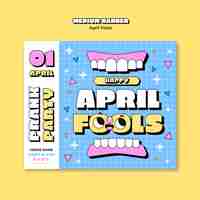 Free PSD april fool's day template design