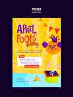 Free PSD april fool's day  template design