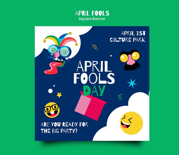 April fools celebration template