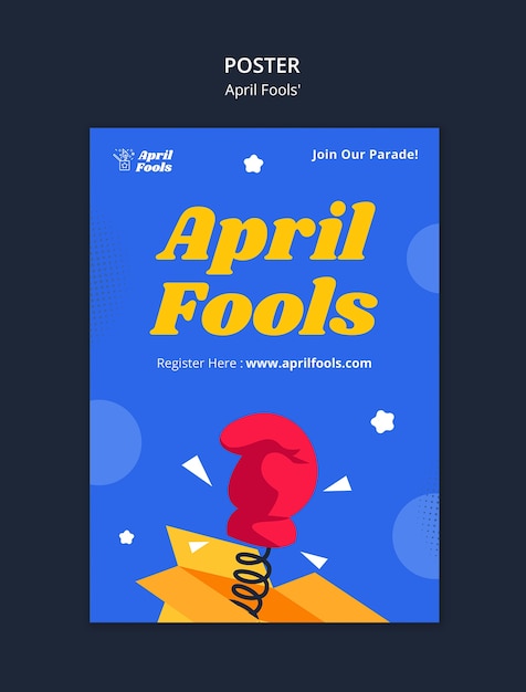 Free PSD april fools template design