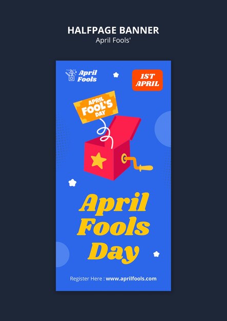 Free PSD april fools template design