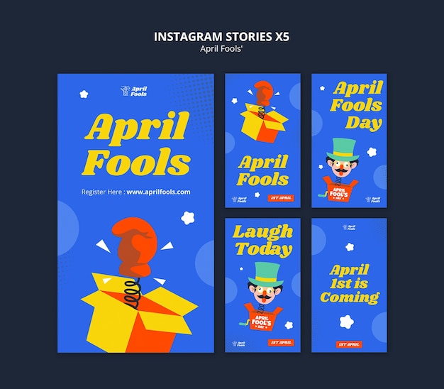 PSD gratuito disegno del modello di april fools