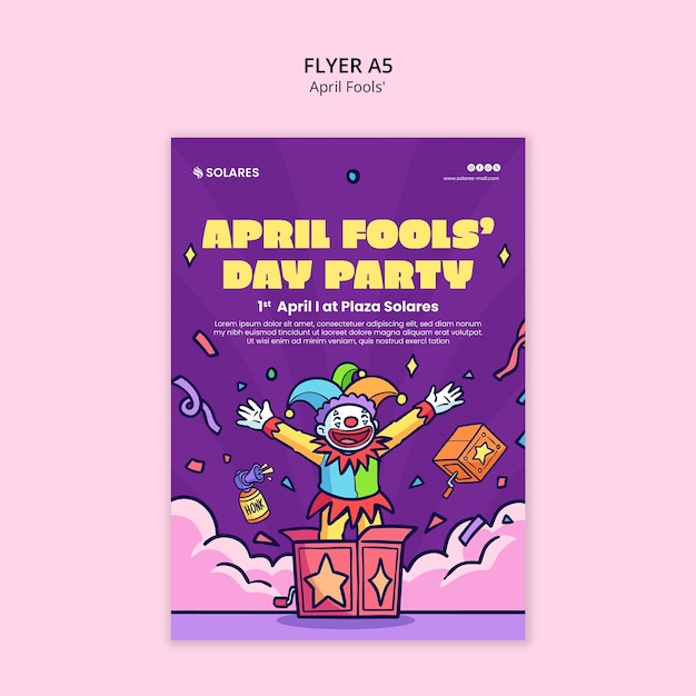 Free PSD april fools template design