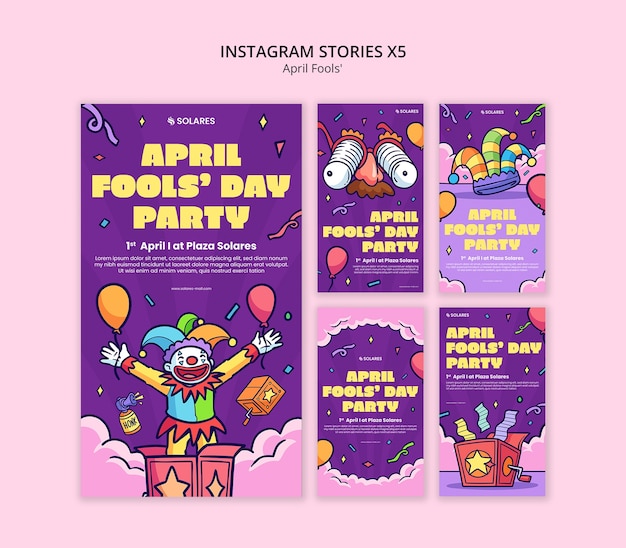 Free PSD april fools template design