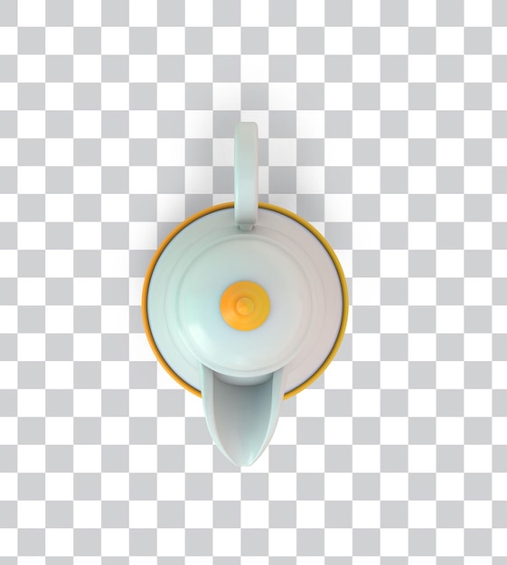 Free PSD arabic coffee pot top view