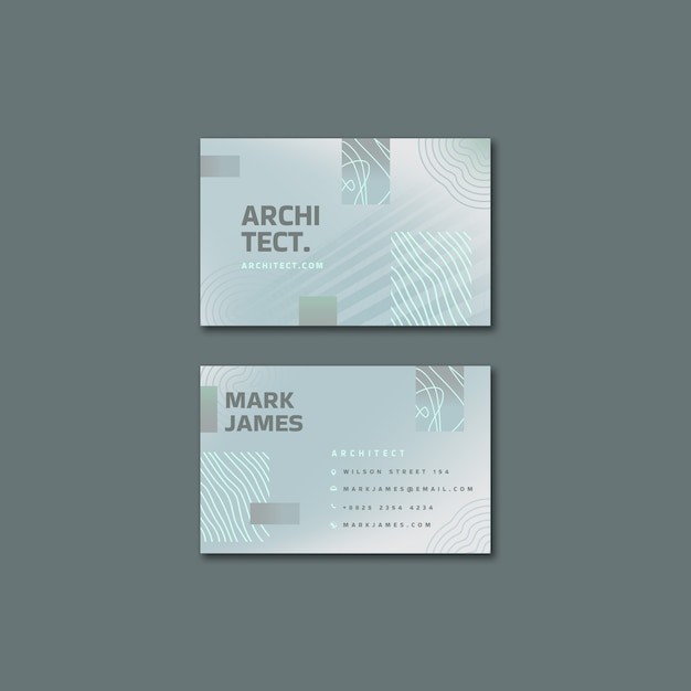 Free PSD architecture and building horizontal business card template