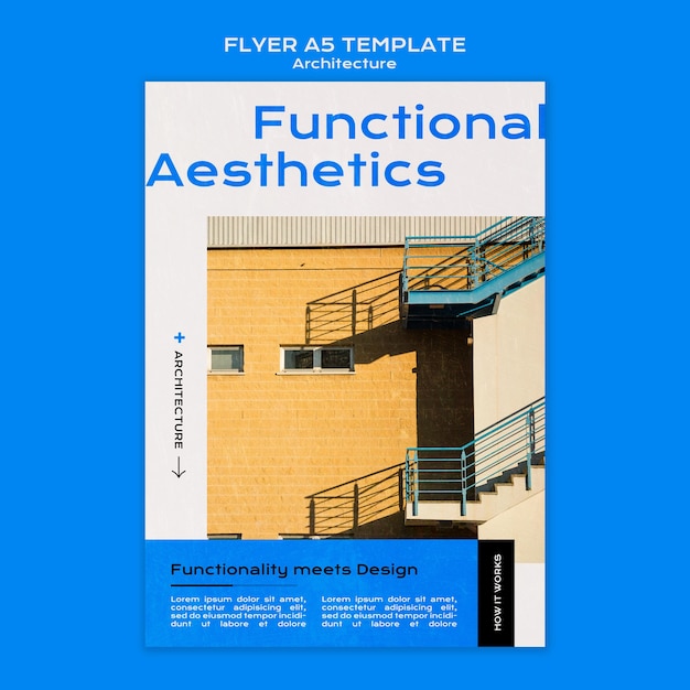 Free PSD architecture flyer template