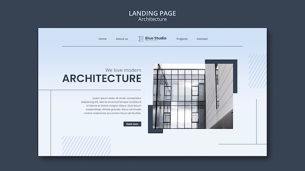 Architecture landing page template