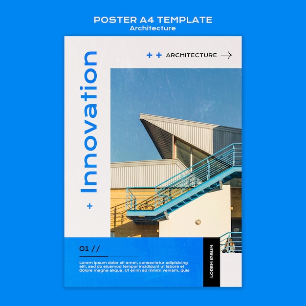 Free PSD architecture poster template