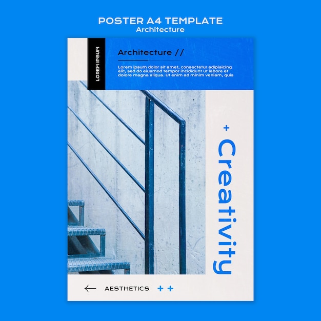 PSD gratuito modello di poster di architettura