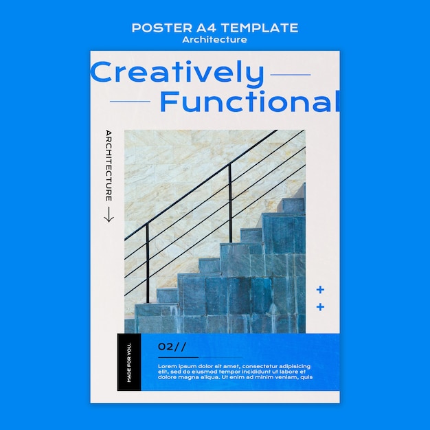 Modello di poster di architettura