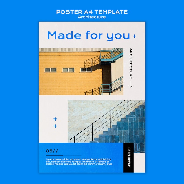 PSD gratuito modello di poster di architettura