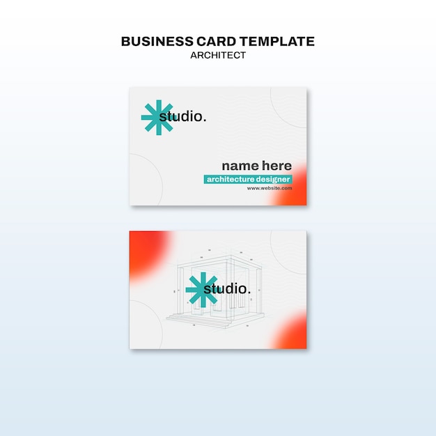 Architecture project business card template