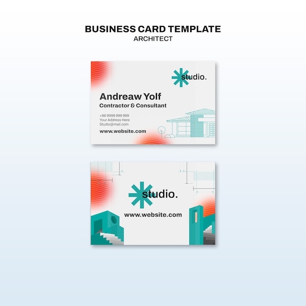 Architecture project business card template