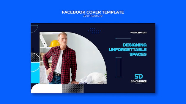 無料PSD 建築プロジェクト facebook カバー テンプレート