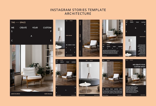 Free PSD architecture project instagram stories